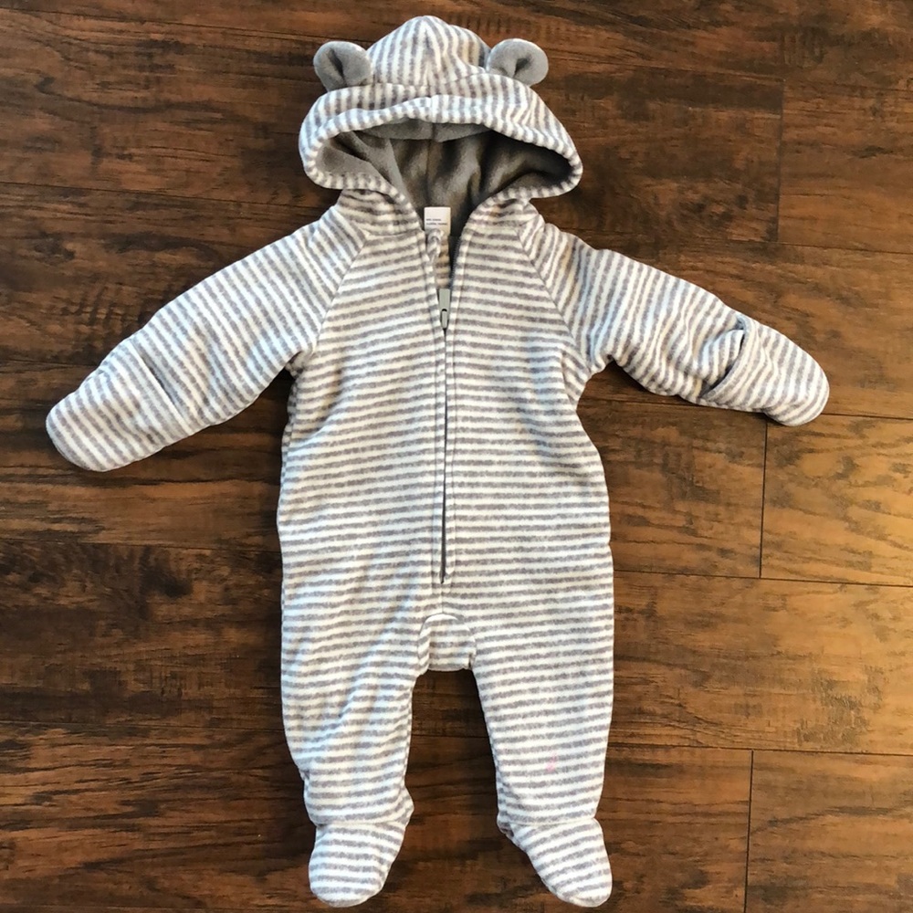 Fleece one piece baby bunting